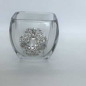 Heavy Glass with crystal Holder